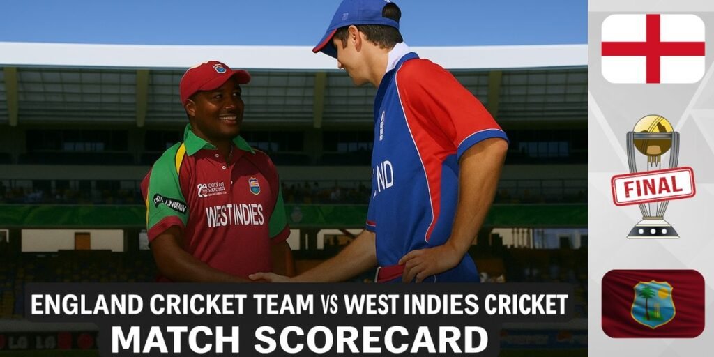 England Cricket Team vs West Indies Cricket Team Match Scorecard
