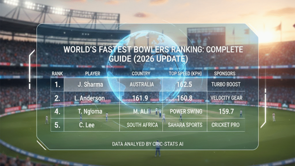 World Fastest Bowler Ranking