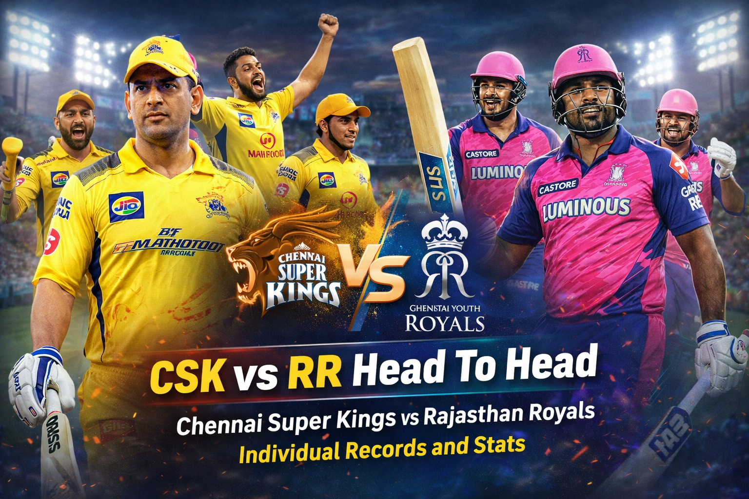 CSK vs RR Head To Head