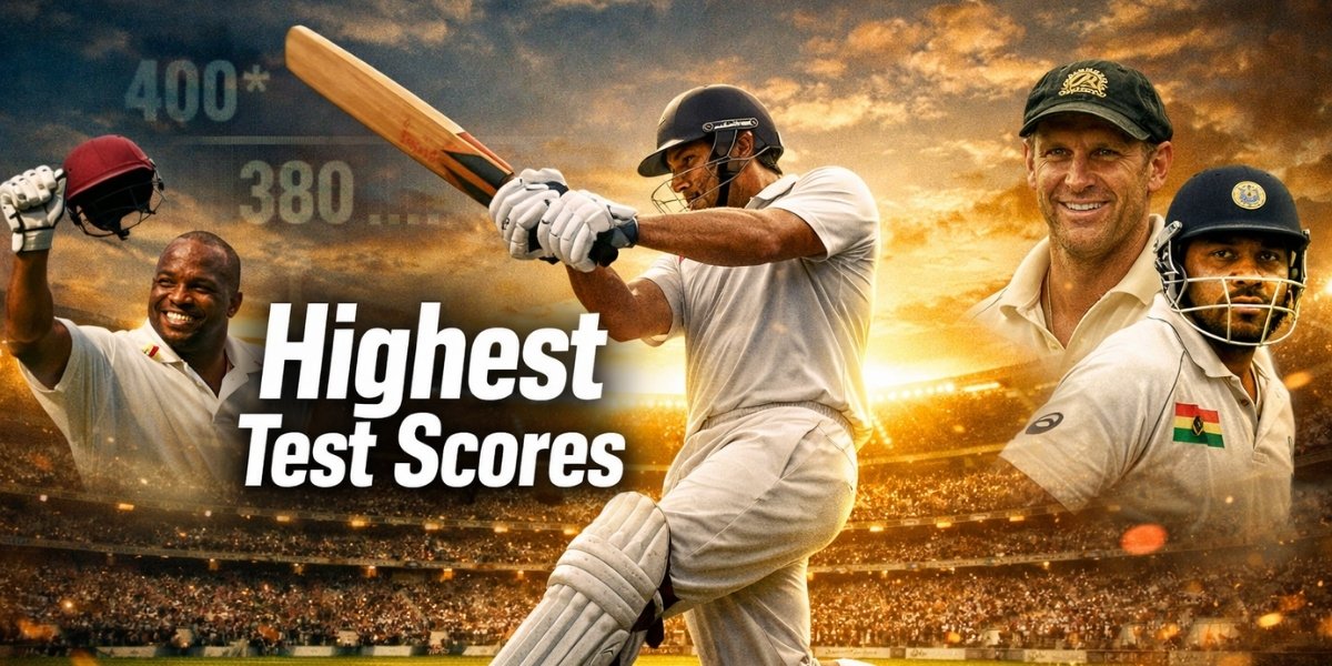 Top 10 Highest Test Scores by a Batsman